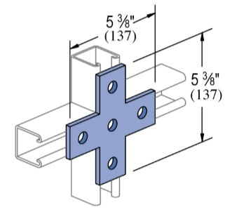 5 HOLE FLAT CROSS PLATE SS316 | GENERAL FITTINGS