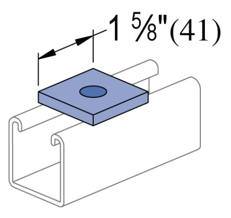 1/2 X 1-5/8 SQUARE WASHER ZINC | SQUARE WASHERS STRUT