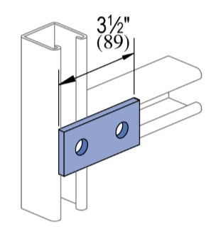 2 HOLE SPLICE PLATE ZINC | GENERAL FITTINGS