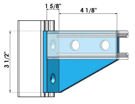 4 HOLE RIGHT ANGLE CORNER PLATE L SHAPE | GENERAL FITTINGS
