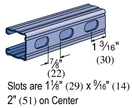 STRUT CHANNEL 1-5/8X10' 14G SLOTTED G90 | STRUT CHANNELS