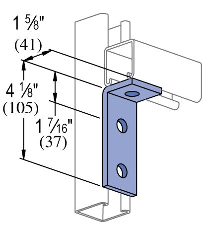 3 HOLE 90° ANGLE 4-1/8X1-5/8 HDG | GENERAL FITTINGS
