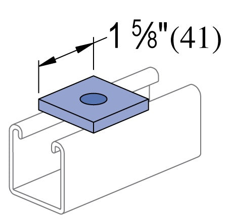 5/8 X 1-5/8 SQUARE WASHER SS316 | SQUARE WASHERS STRUT