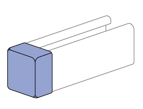 13/16 CHANNEL END CAP - PLASTIC WHITE | STRIPS AND END CAPS