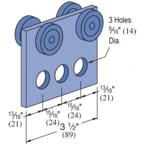 4 WHEEL PLATE TROLLEY ZINC | TROLLEYS