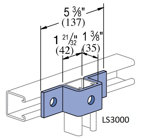3 HOLE U SUPPORT 5-3/8X1-3/8 | GENERAL FITTINGS