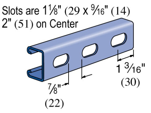 STRUT CHANNEL 13/16X20' 12G SLOTTED G90 | STRUT CHANNELS