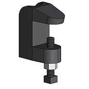 Wide Mouth (1 1/4'') Beam Clamp For 3/8'' Threaded Rods Zinc | Beam Clamps