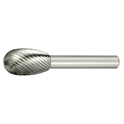 SE-51 1/4'' SOLIDE CARBIDE BURR EGG SHAPE RH SPIRAL CUT | SOLIDE CARBIDE BURR