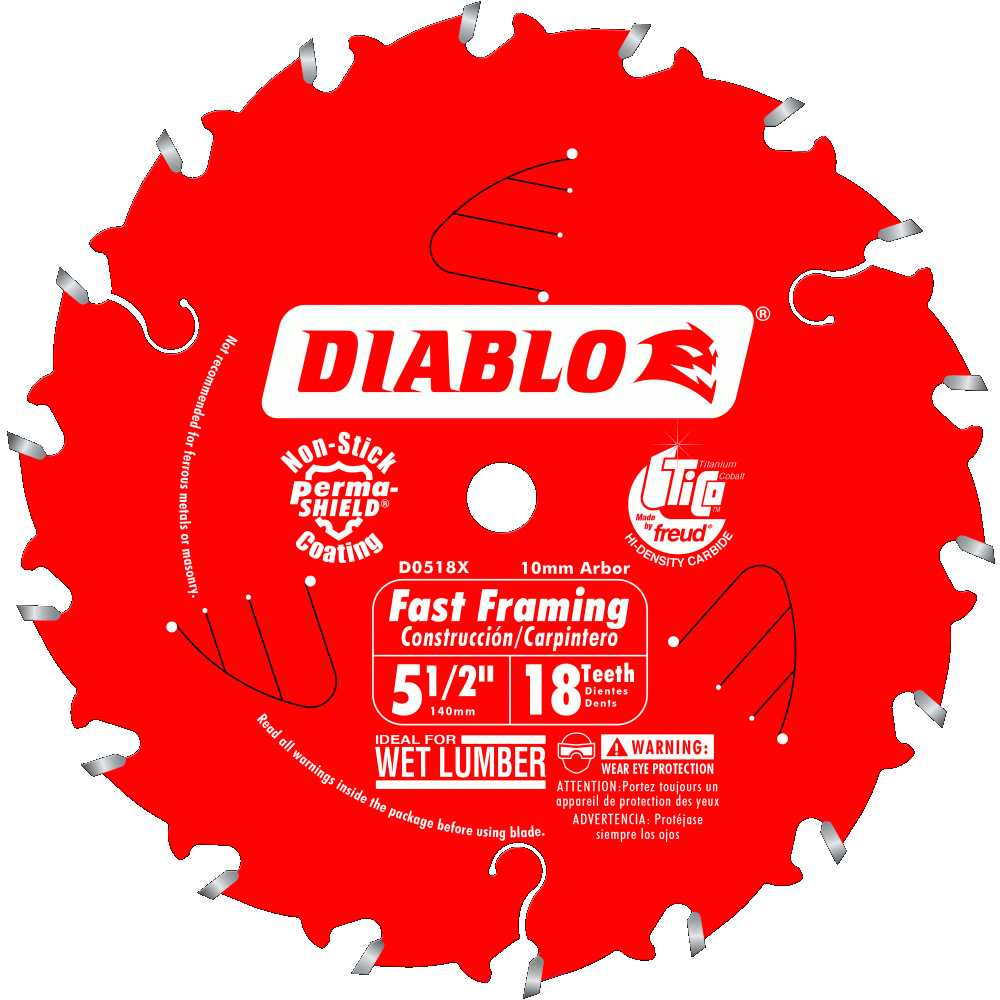 5 1/2'' x 18 Tooth Fast Framing Trim Saw Blade | SAW BLADES