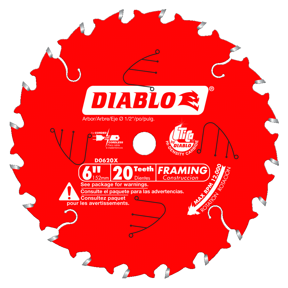 6'' x 20 Tooth Framing Saw Blade for PortCable Saw Boss® | SAW BLADES