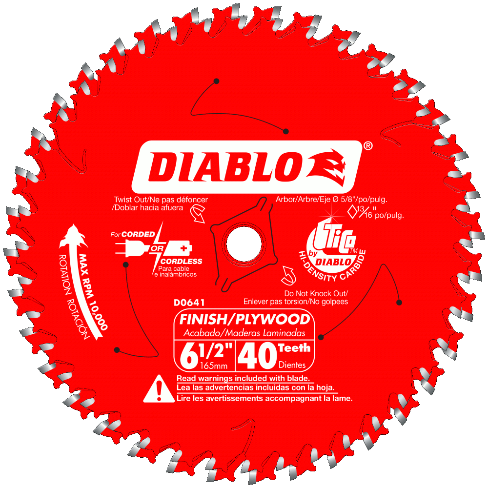 6 1/2'' x 40 Tooth Finish Trim Saw Blade | SAW BLADES