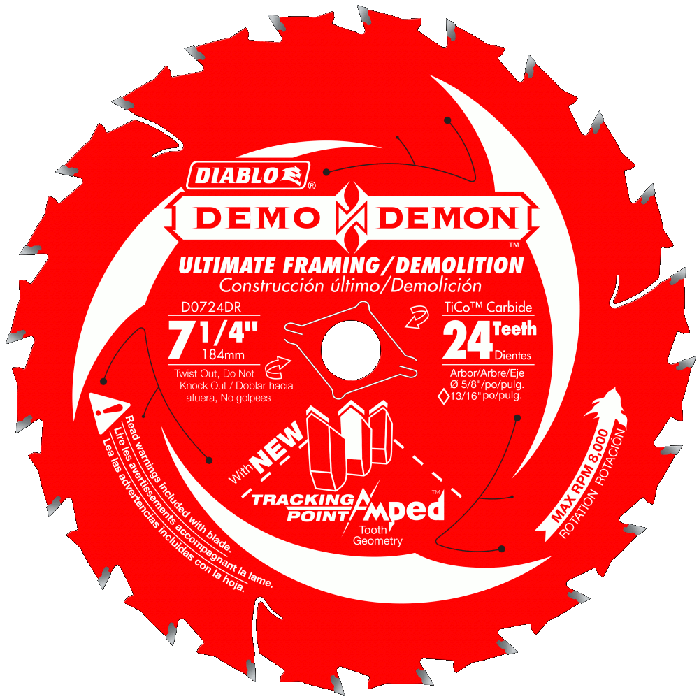 7 1/4'' x 24 Tooth Ultimate Framing / Demolition Saw Blade | SAW BLADES