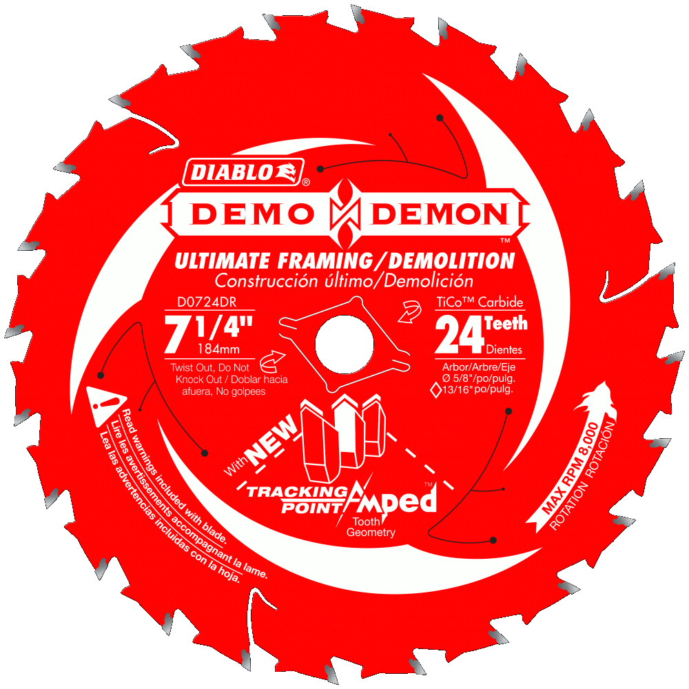 7 1/4'' x 24 Tooth Ultimate Framing / Demolition Saw Blade | SAW BLADES