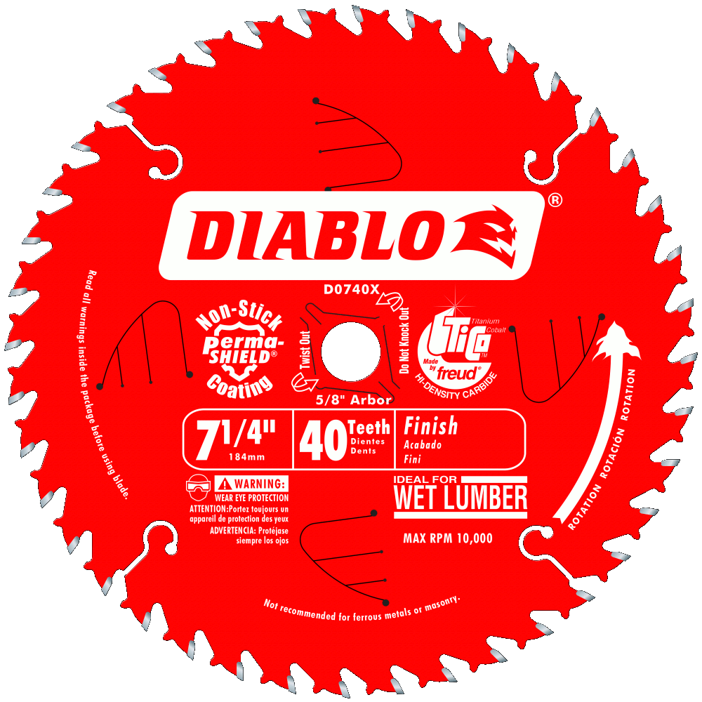 7 1/4'' x 40 Tooth Finish Saw Blade | SAW BLADES