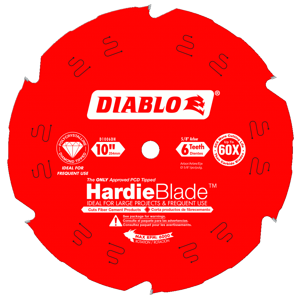 10'' x 6 Tooth Fiber Cement Saw Blade | SAW BLADES