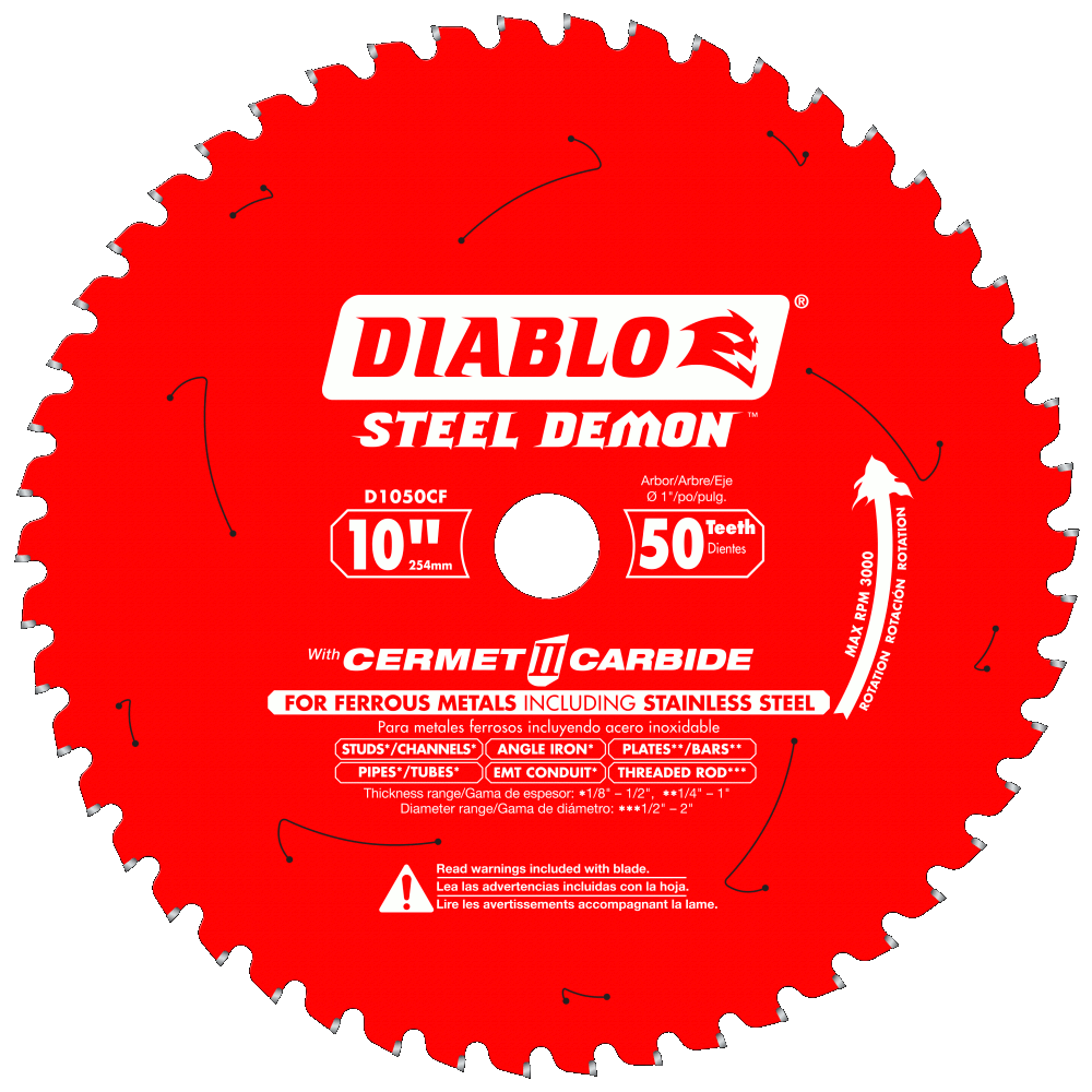 10'' x 50 Tooth Cermet Metal and Stainless Steel Cutting Saw Blade | SAW BLADES