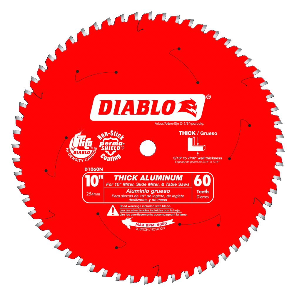 10'' x 60 Tooth Thick Aluminum Cutting Saw Blade | SAW BLADES