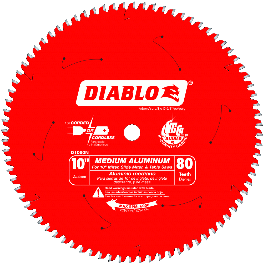 10'' x 80 Tooth Medium Aluminum Saw Blade | SAW BLADES