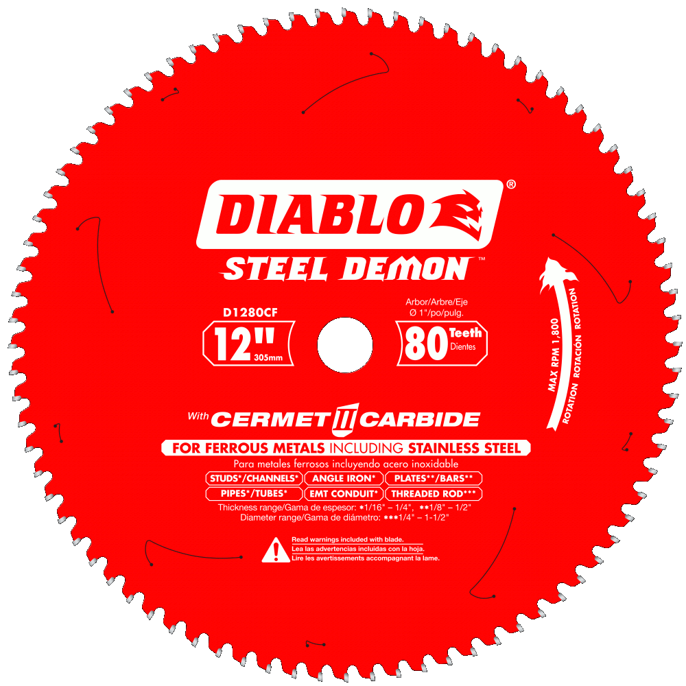 12'' x 80 Tooth Cermet Metal and Stainless Steel Cutting Saw Blade | SAW BLADES