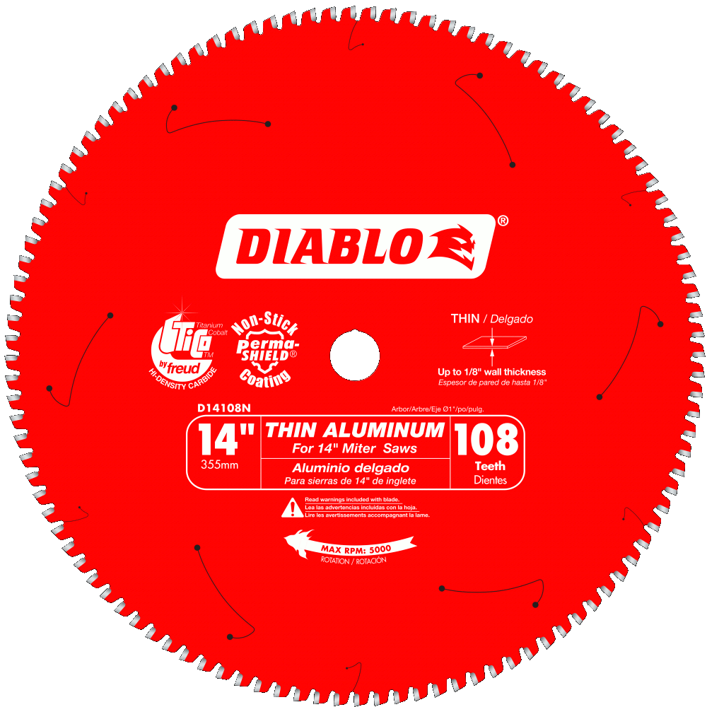 14'' x 108 Tooth Thin Aluminum Cutting Saw Blade | SAW BLADES
