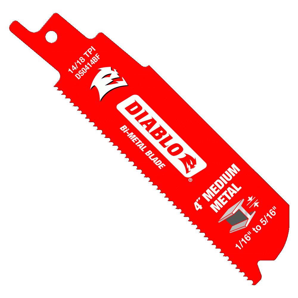 4" Bi‑Metal Reciprocating Blade for Medium Metal Cutting | RECIPROCATING SAW BLADES