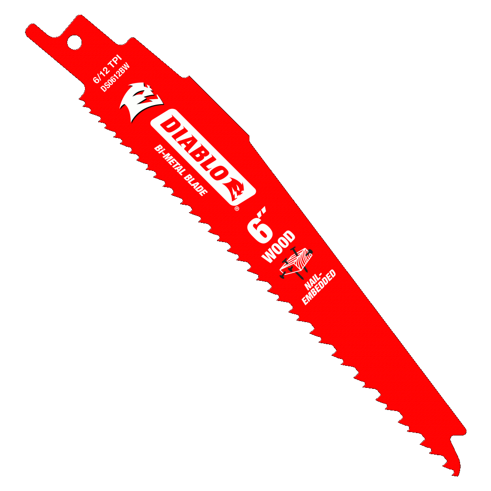 6" Bi‑Metal Reciprocating Blade for Nail Embedded Wood | RECIPROCATING SAW BLADES