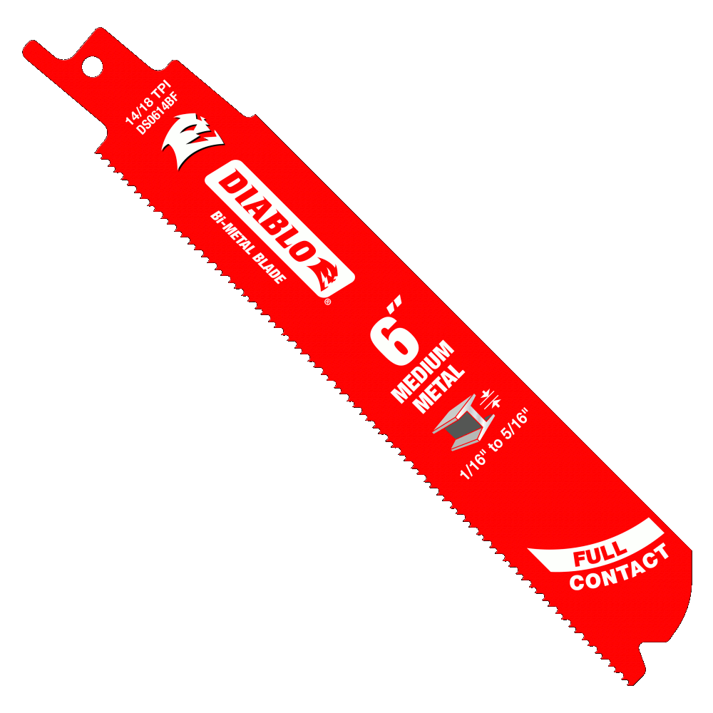 6" Bi‑Metal Reciprocating Blade for Medium Metal Cutting | RECIPROCATING SAW BLADES