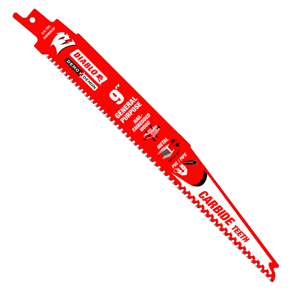 9" Carbide General Purpose Reciprocating Blade | RECIPROCATING SAW BLADES