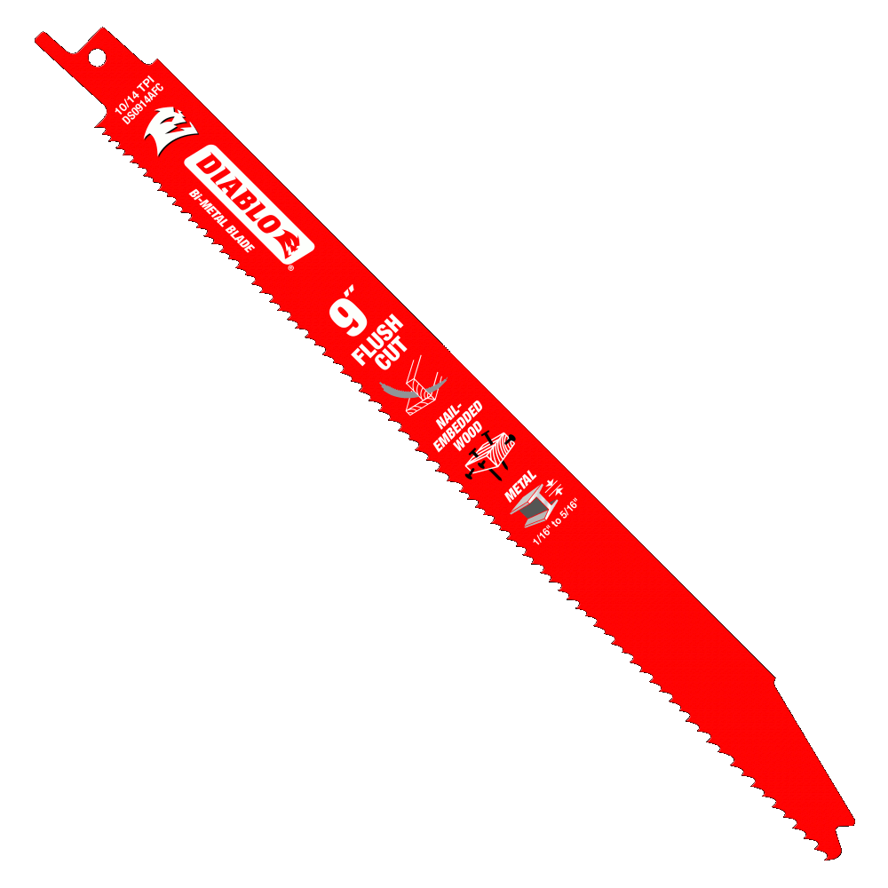 9" Bi‑Metal Reciprocating Blade for General Purpose | RECIPROCATING SAW BLADES