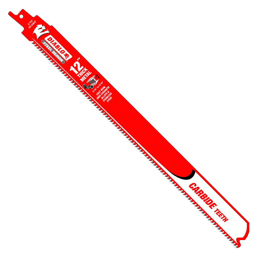 12" Carbide Reciprocating Blades for Thick Metal Cutting | RECIPROCATING SAW BLADES