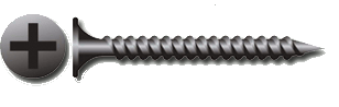 DRYWALL SCREWS BUGLE HEAD PHILLIPS DRIVE #6 x 1'' BLACK PHOSPHATE | DRYWALL SCREW