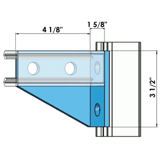 Left Four Holes Angle Zinc | General Strut Fittings