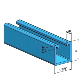 Solid Single Strut Channel 1'' X 12Ga Zinc Electro-Galvanized | Strut Channels