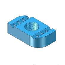 Spring Nuts 7/8''-9 Zinc Electro-Galvanized - No Spring | Spring Nuts