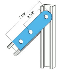 Three Holes Adjustable Plate Zinc | General Strut Fittings