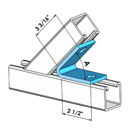 Two Holes 30° Closed Angle Zinc | General Strut Fittings