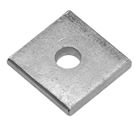 SQUARE WASHERS 1'' X1X3 1/2X0.39 STEEL HOT DIPPED GALVANIZED LOW CARBON | SQUARE WASHERS
