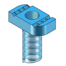3/4 CHANNEL NUT /W SHORT SPRING HDG | CHANNEL NUTS