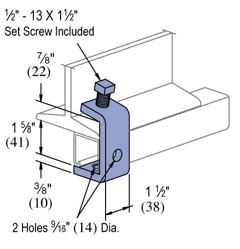 2 1/2 STRUT BEAM CLAMP HDG | BEAM CLAMPS