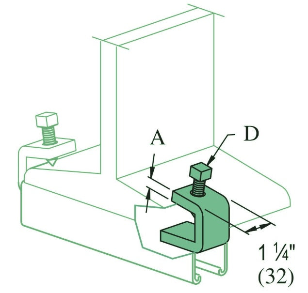1 STRUT BEAM CLAMP HDG | BEAM CLAMPS
