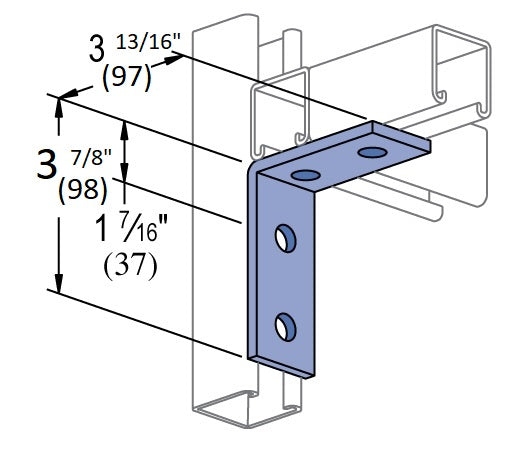 4 HOLE 90° ANGLE 3-7/8X3-13/16 ZINC | GENERAL FITTINGS