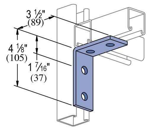 4 HOLE 90° ANGLE 4-1/8X3-1/2 SS316 | GENERAL FITTINGS