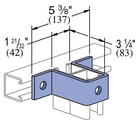 3-1/4 U SHAPE BRACKET HDG | BRACKETS