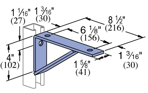 8 1/2 SHELF BRACKET HDG | BRACKETS
