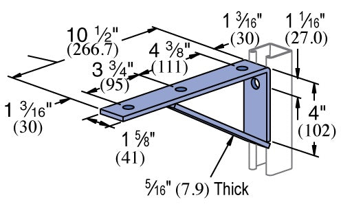10 1/2 SHELF BRACKET HDG | BRACKETS