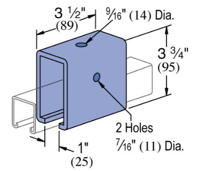 TROLLEY TRACK HANGER / JOINER ZINC | TROLLEYS