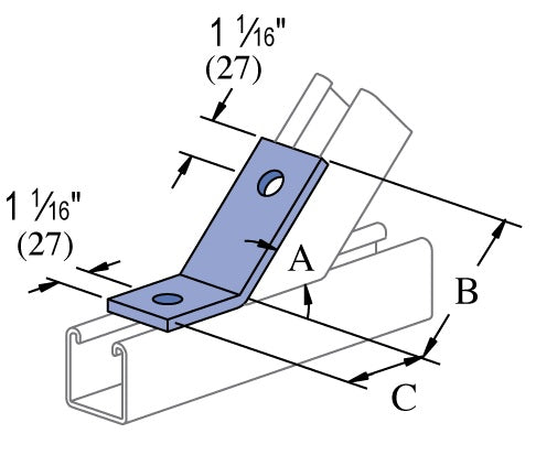 2 HOLE 60° OPEN ANGLE HDG | GENERAL FITTINGS