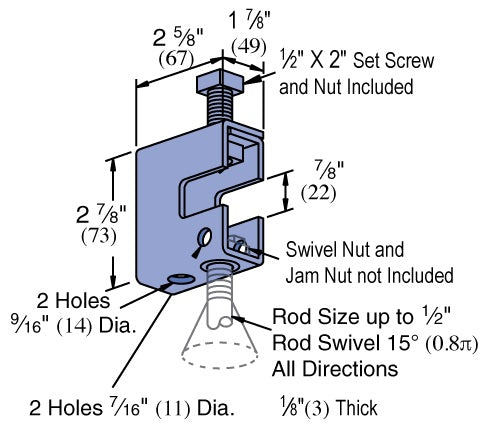 7/8 STRUT BEAM CLAMP HDG | BEAM CLAMPS