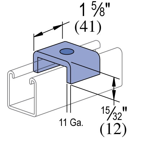 1/2 X 1-5/8 U SADDLE WASHER ZINC | U SADDLE WASHERS
